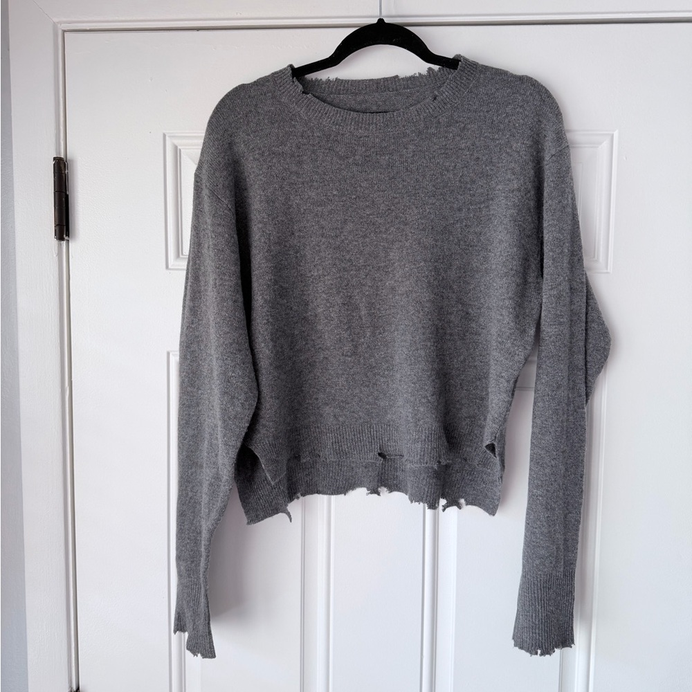 RTA SIZE M 100% cashmere crew neck pullover‎ sweater distressed